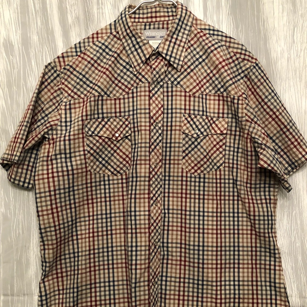 Wrangler Wrancher Pearl Snap XL ShortSleeved Shirt